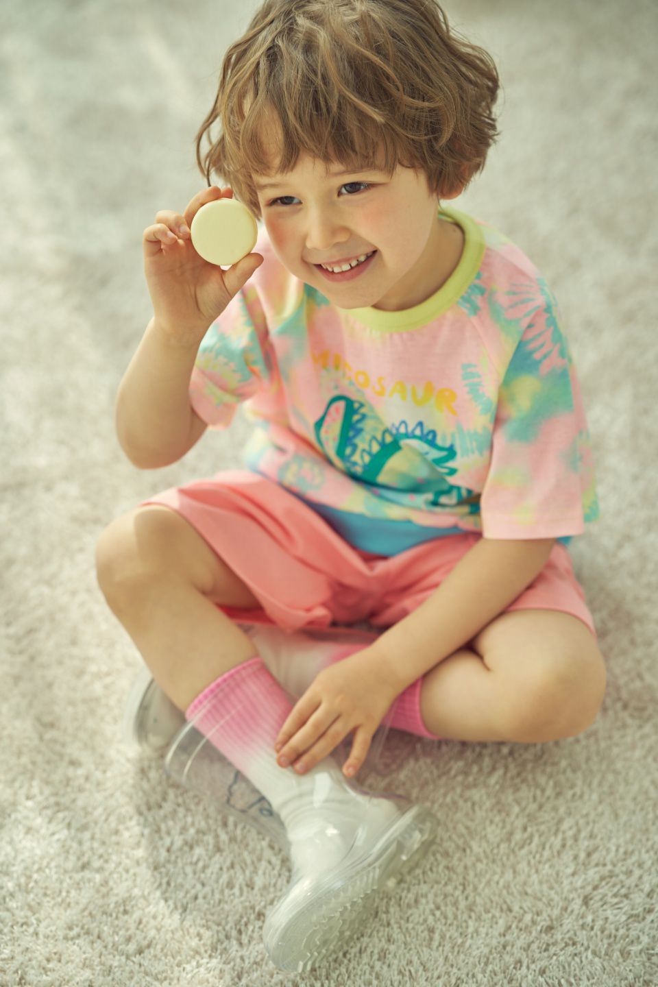 韓國 Mimico - 大口袋舒適純棉寬褲-粉紅