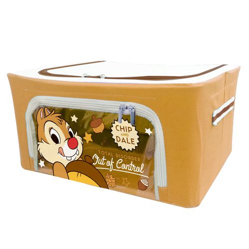 迪士尼 Disney 黃-貪吃蒂蒂 22L牛津布收納箱 置物櫃 摺疊箱 衣物收納箱