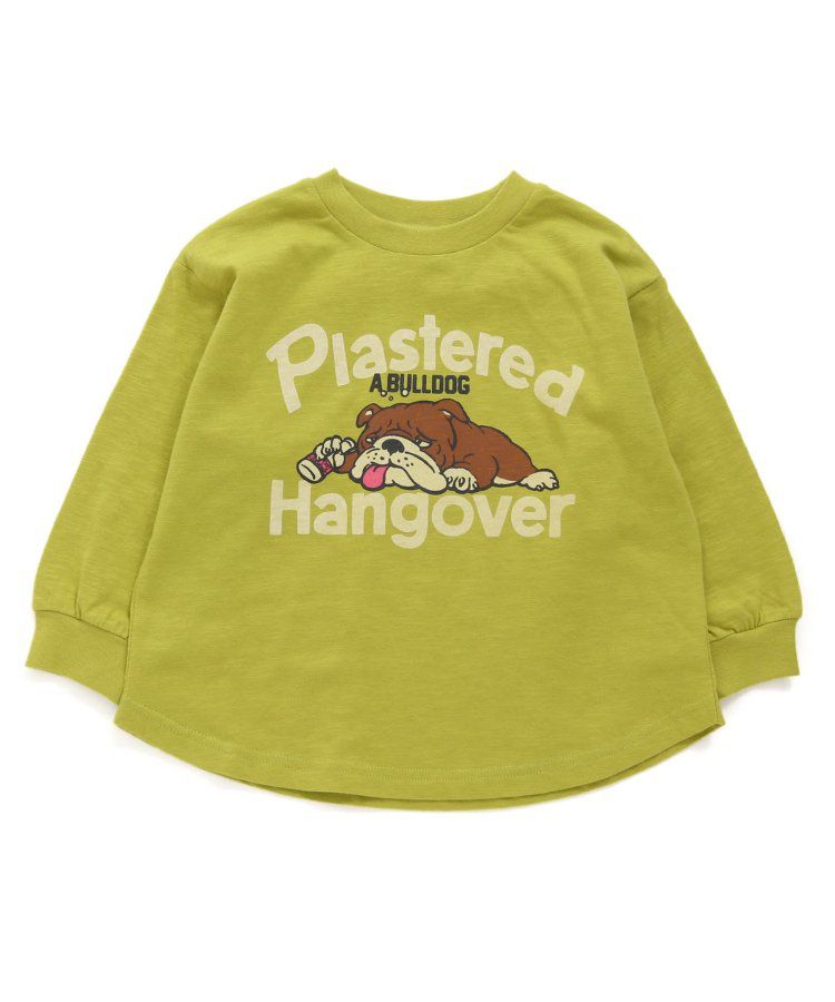 日本 BREEZE - [品牌週年限定]印花長袖上衣-打招呼-炭灰