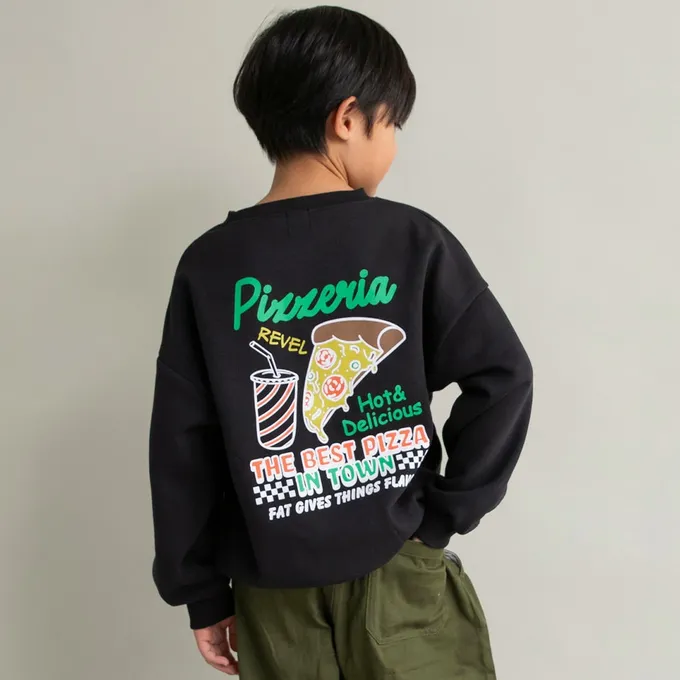 日本 BRANSHES - 裏起毛 舒適縮口長袖上衣-BEAT BOY-黑