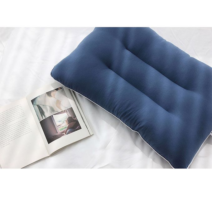 韓國 SSUEIM - 韓國製可水洗防蟎枕頭60x40cm-深藍