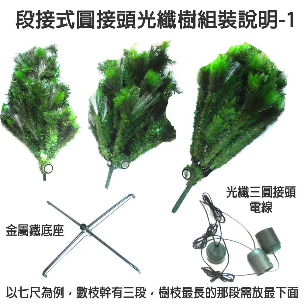 MODACore 摩達客 - 耶誕-科技幻光4尺/4呎(120cm)松針+PVC特級混合葉光纖綠色聖誕樹