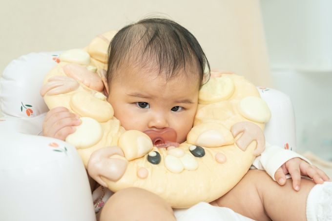 老甜媽手工饅頭 - 收涎饅頭-水果甜甜圈-1000g-直徑33公分