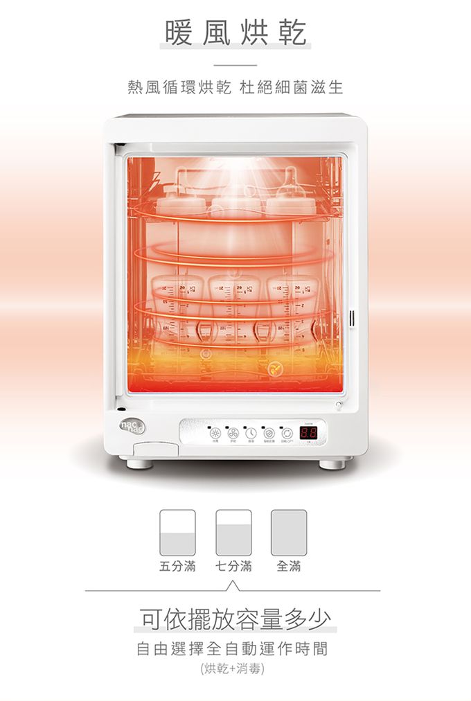 nac nac - 紫外線消毒烘乾機UA0015-簡約白