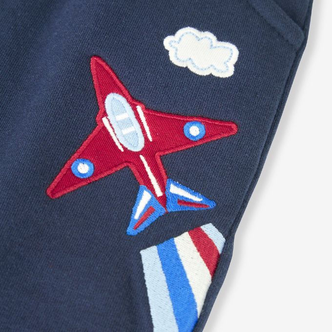 英國 JoJo Maman BeBe - 幼/兒童超優質秋冬100%純棉長褲-噴射機