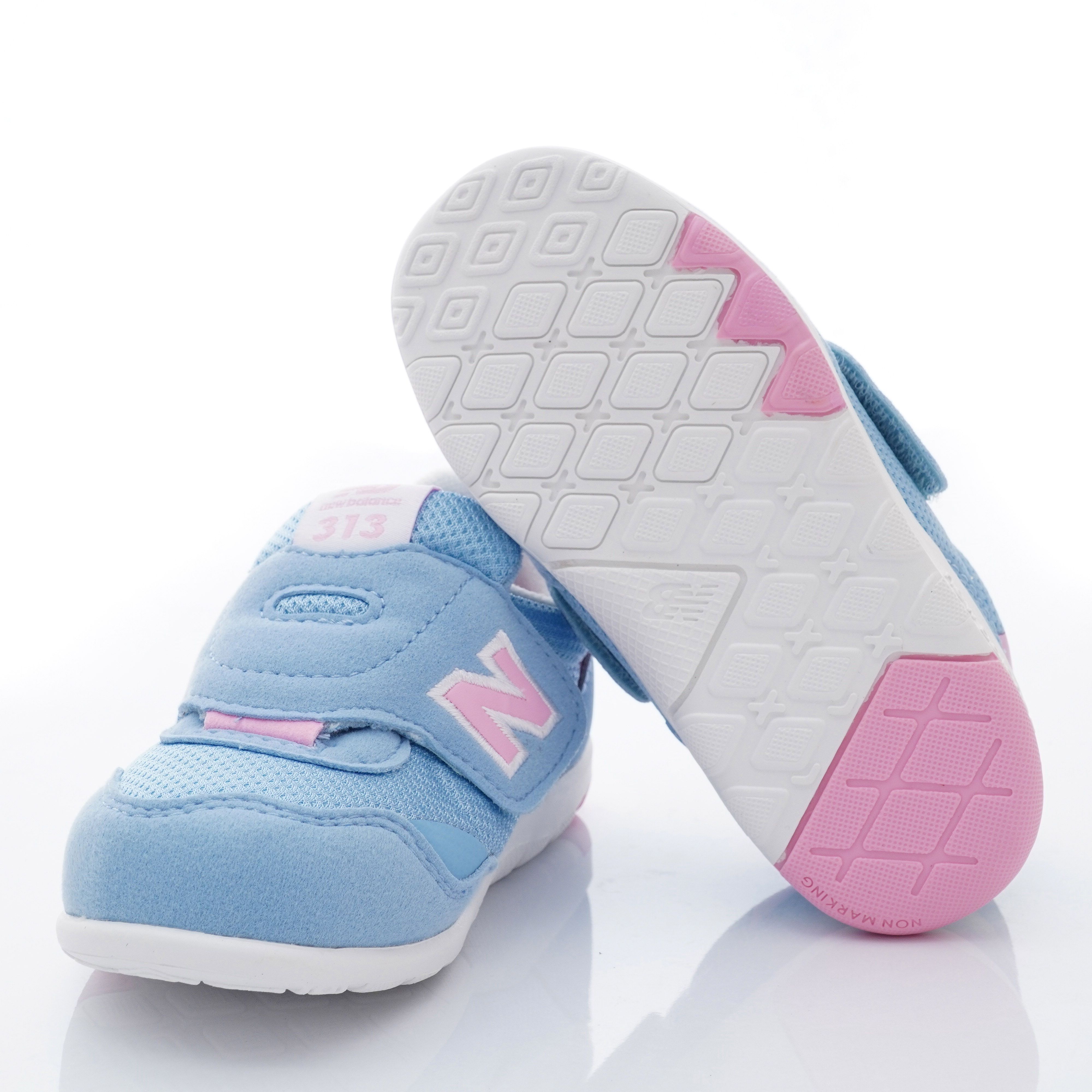 New Balance - NB313系列大絆帶休閒鞋款(小童段)-淺藍/粉紅
