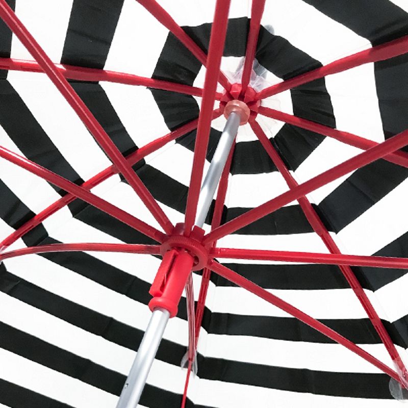 日本Caetla - Evereon可替換式環保輕量傘-時尚條紋-黑