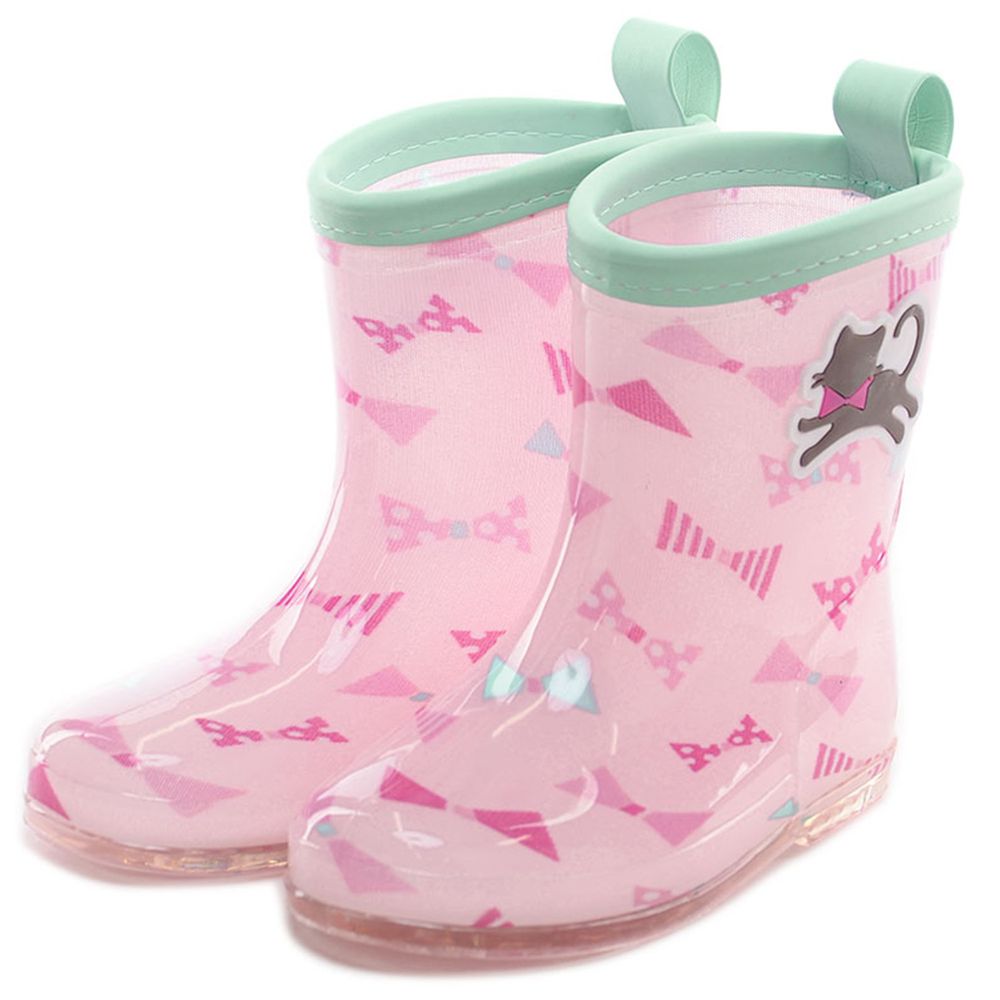 akachan honpo - 雨鞋-小貓-粉紅色