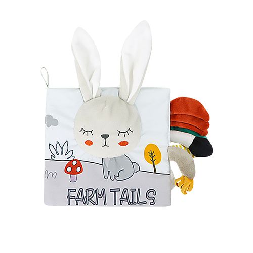 JoyNa - 北歐風寶寶布書 動物認知學習書 啟蒙玩具-兔子