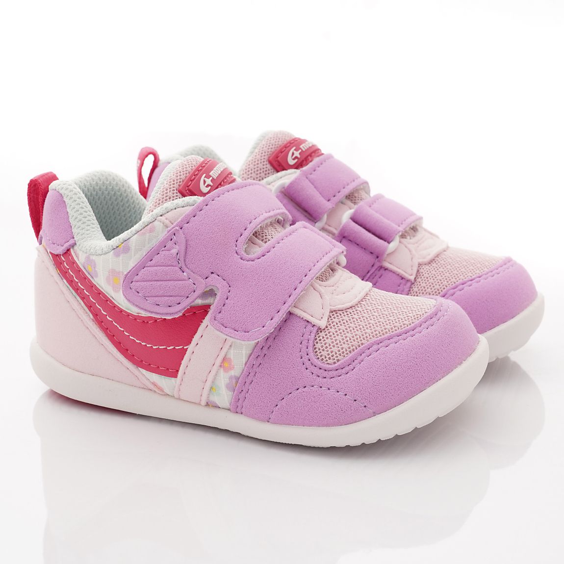 Moonstar日本月星 - HI系列寶寶學步穩健款(寶寶段)-學步鞋-粉花