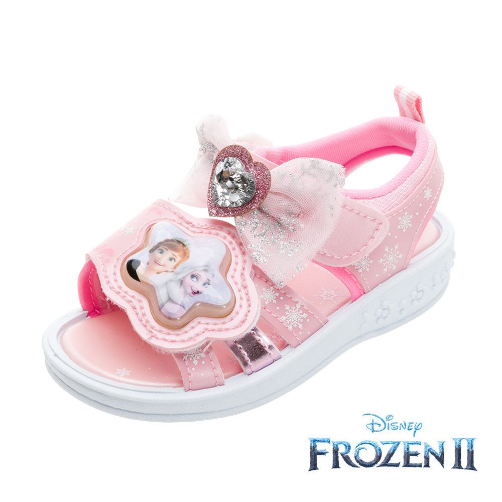 迪士尼Disney - 冰雪奇緣 童鞋 電燈涼鞋 FNKT37113-艾莎&安娜燈殼設計-粉紅-(中童段)