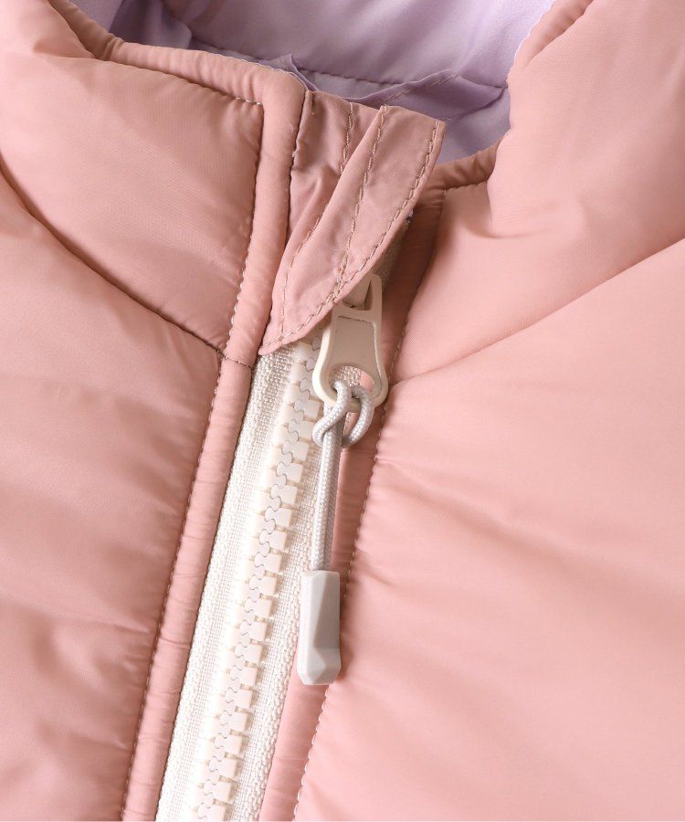 日本 apres les cours - 珍珠光澤正反2WAY鋪棉外套(可機洗)-彩色幾何-橘棕