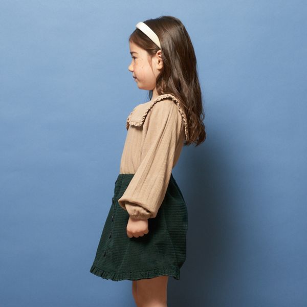 日本 Lycee mine - 甜美水手方領羅紋長袖上衣-薄荷