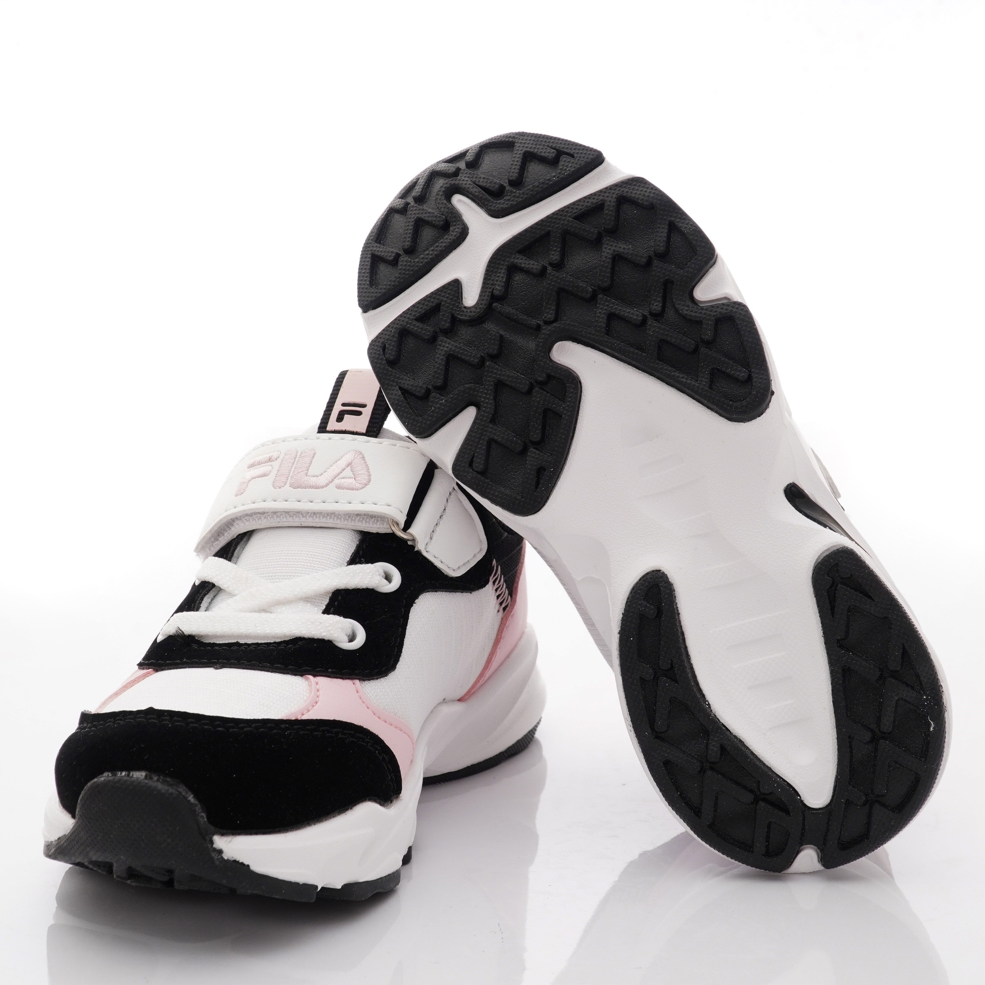 FILA - 經典復古運動鞋款(中小童段)-黑粉