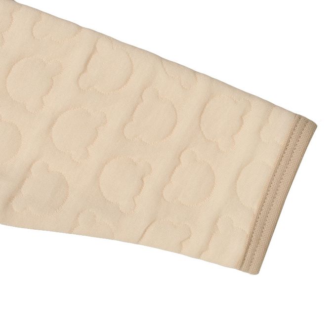 akachan honpo - 長袖包屁衣家居服-保暖鋪棉 小熊-淺卡其色