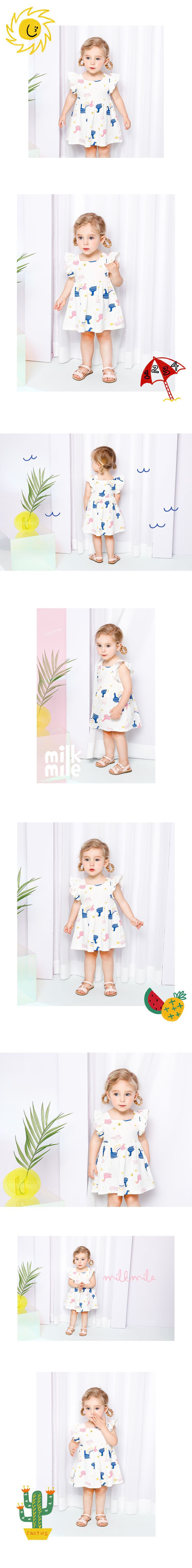 韓國 milk mile - 天鵝湖荷葉袖洋裝