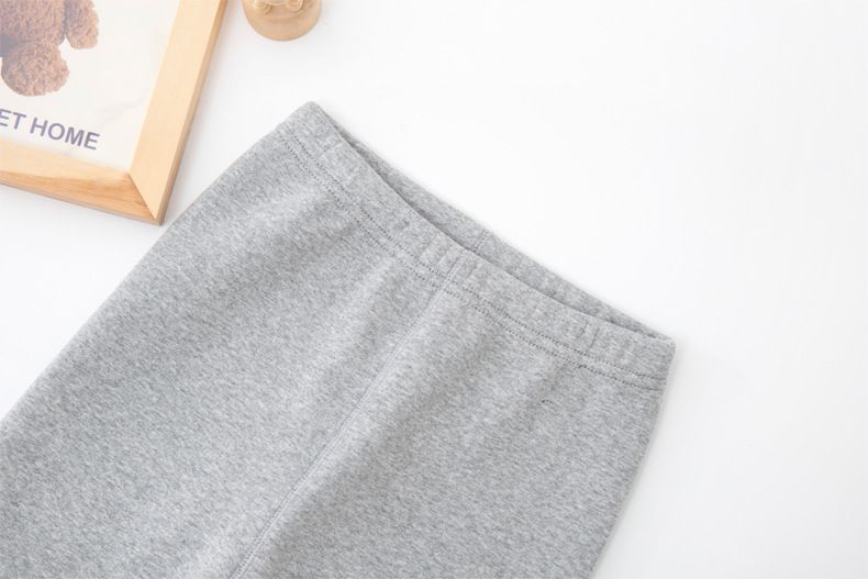 FANMOU - 加絨腰鬆緊內搭褲-蝴蝶結-黑色