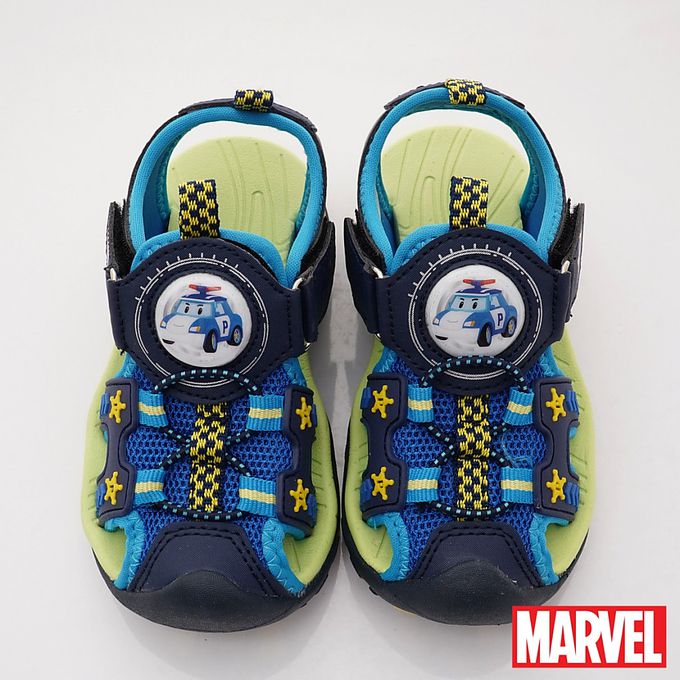 POLI護趾電燈涼鞋-POKT34086藍(中小童段)-涼鞋-藍