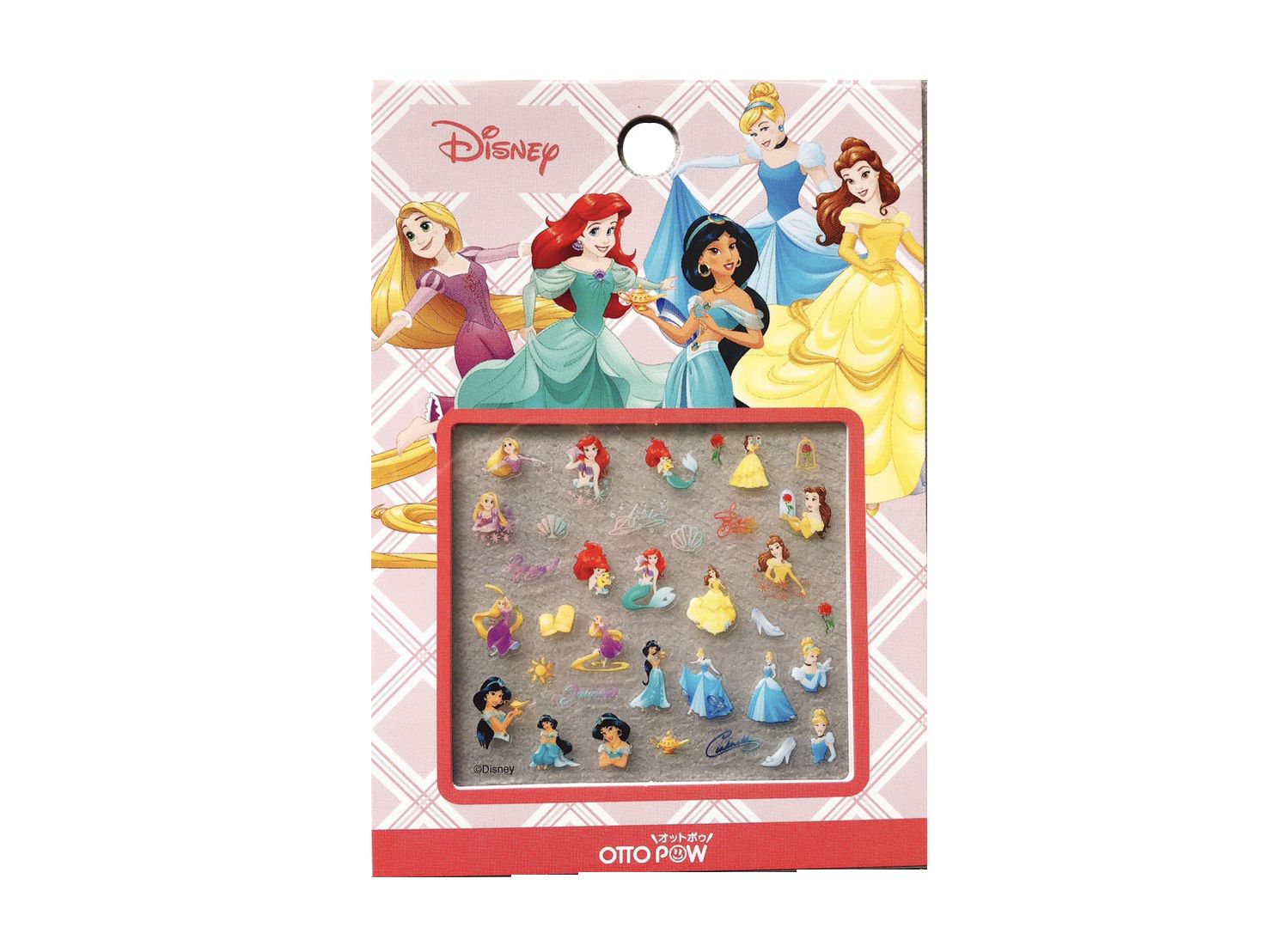 OTTO POW - 日本迪士尼限定版美甲貼-公主系列 (包裝尺寸:W75×H100mm)-日本製