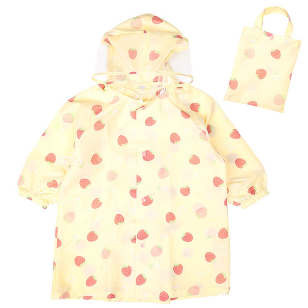 雨衣-草莓-象牙白色