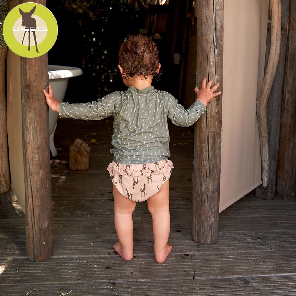 德國 Lassig - 嬰幼兒抗UV游泳尿布褲-棕櫚微風