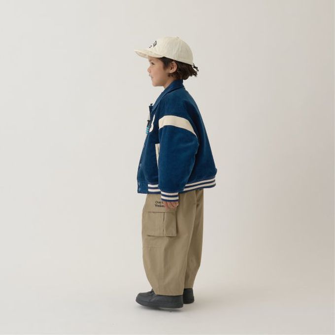 日本 b-ROOM - 燈芯絨率性運動風外套-內裏絎縫-海藍