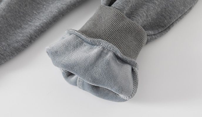 WELLKIDS - 加絨保暖束口長褲-OK小標籤-灰色