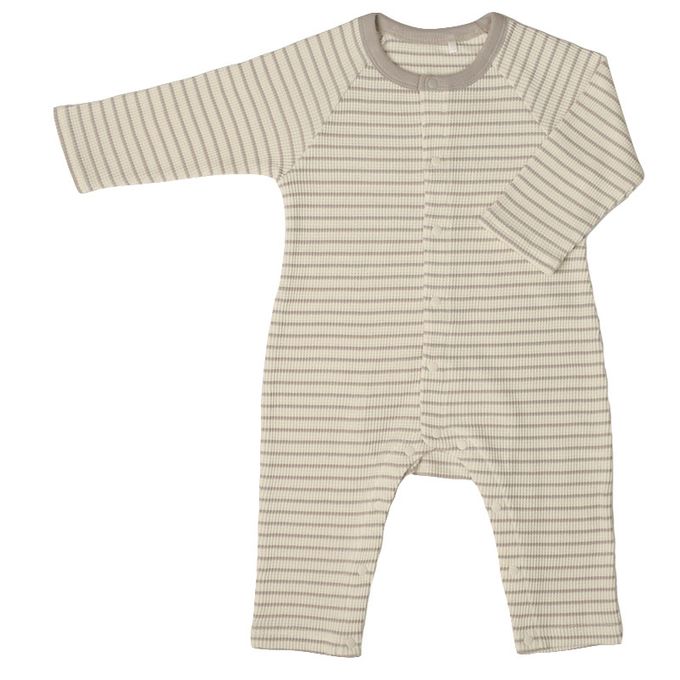 akachan honpo - 長袖兔裝-橫紋-米白色