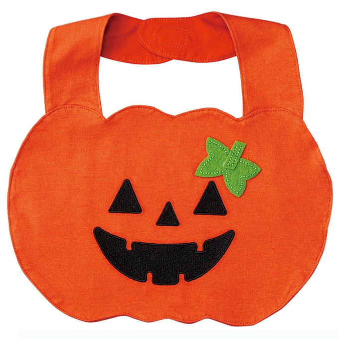 akachan honpo - 帽子+圍兜+短褲的3件組-南瓜-橘色