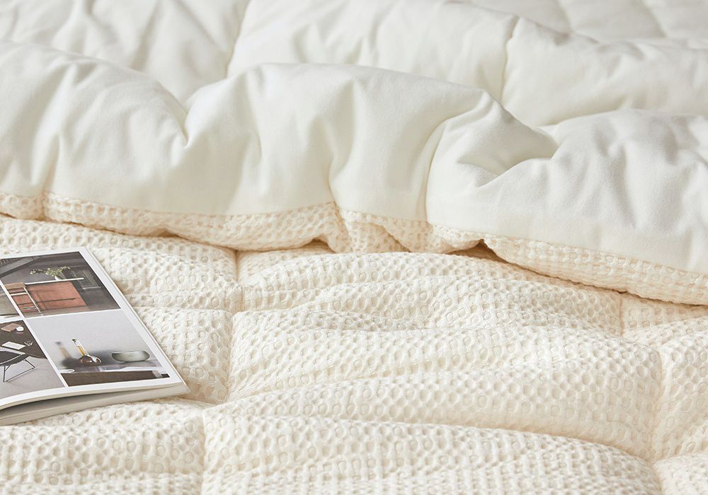 韓國 Maatila - 可水洗天絲莫代爾鬆餅棉被-優格