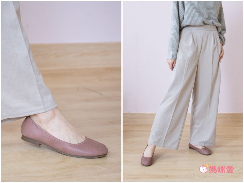 日本女裝代購 - 日本製 仿皮柔軟休閒平底包鞋-深咖啡