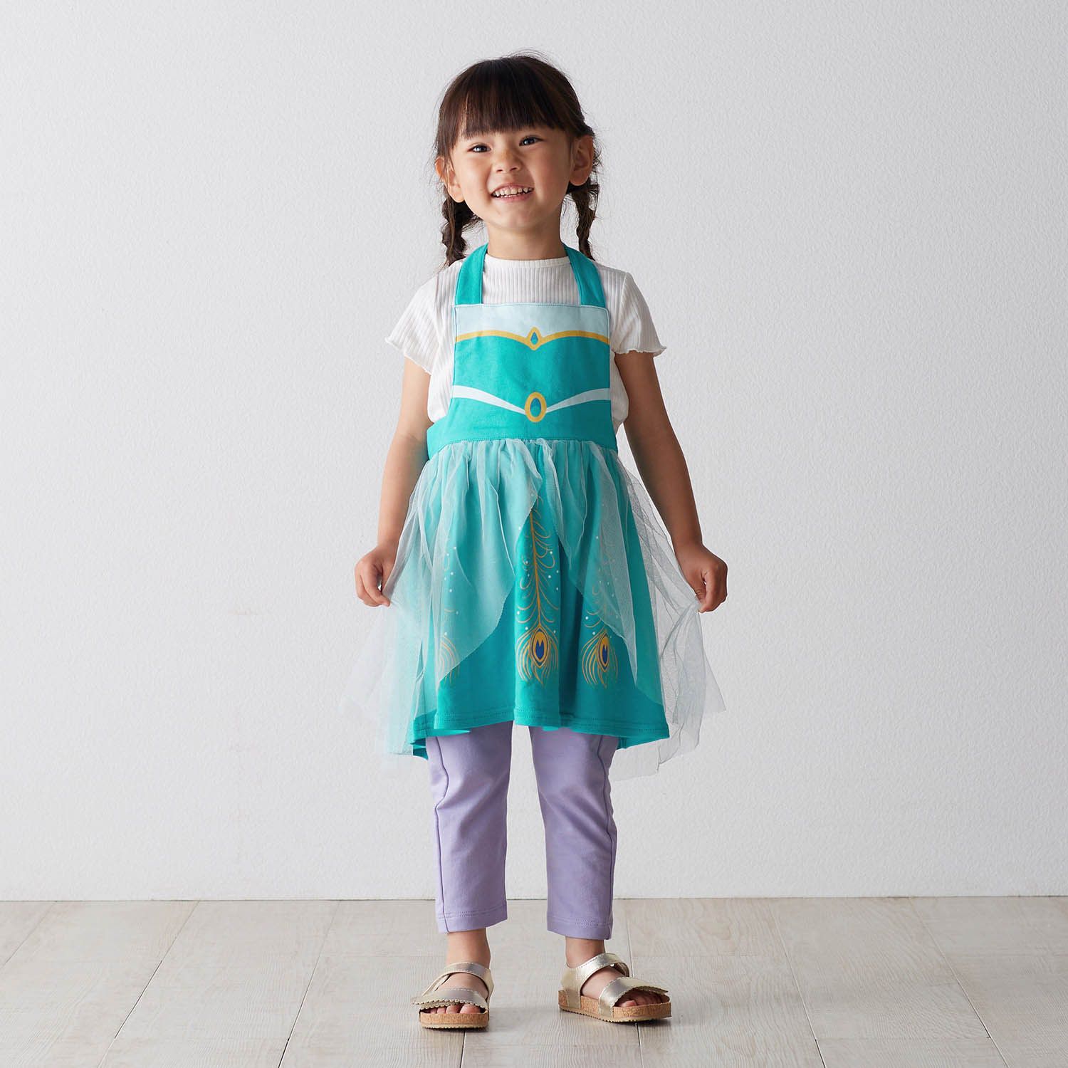 日本千趣會 - 公主圍裙式洋裝-卡通人物樂佩-粉紫