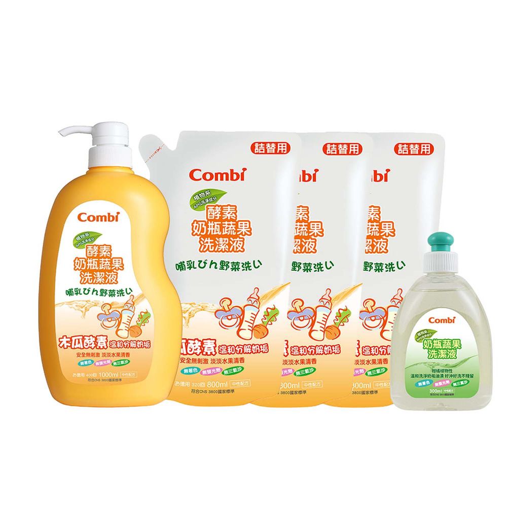 日本 Combi - 酵素奶瓶蔬果洗潔液-搭配300ml奶蔬組