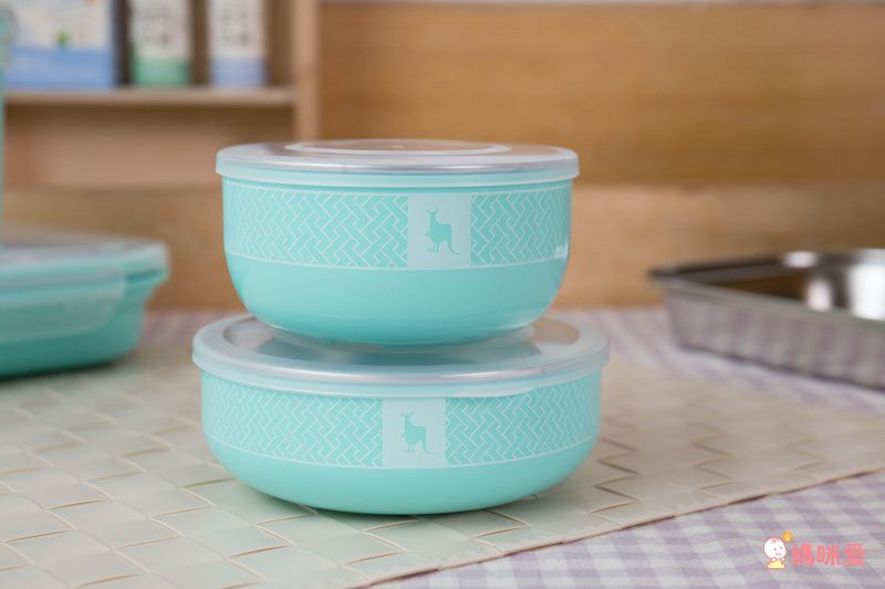 美國Kangovou 小袋鼠不鏽鋼安全兒童餐具，大小寶都適用