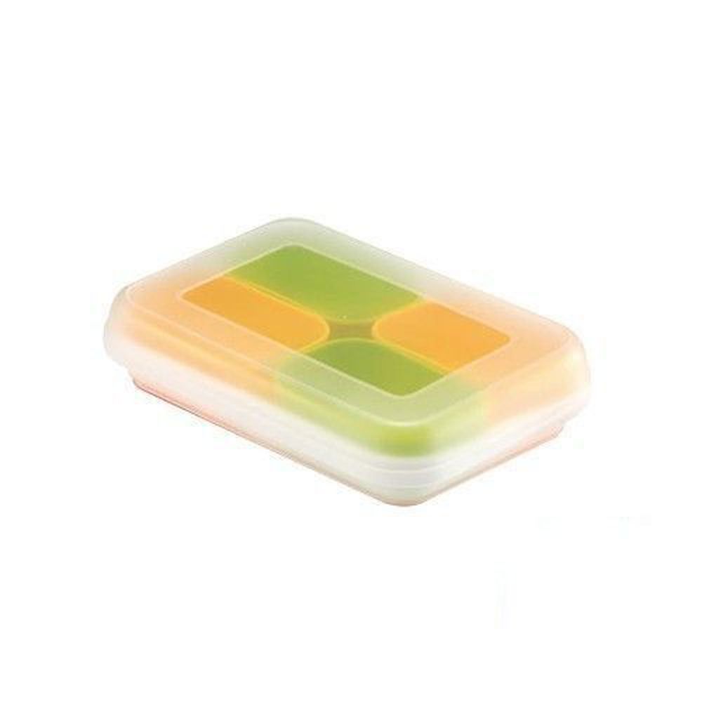 日本 Richell 利其爾 - 彩色副食品分裝盒-綠橘色-50mlx4入