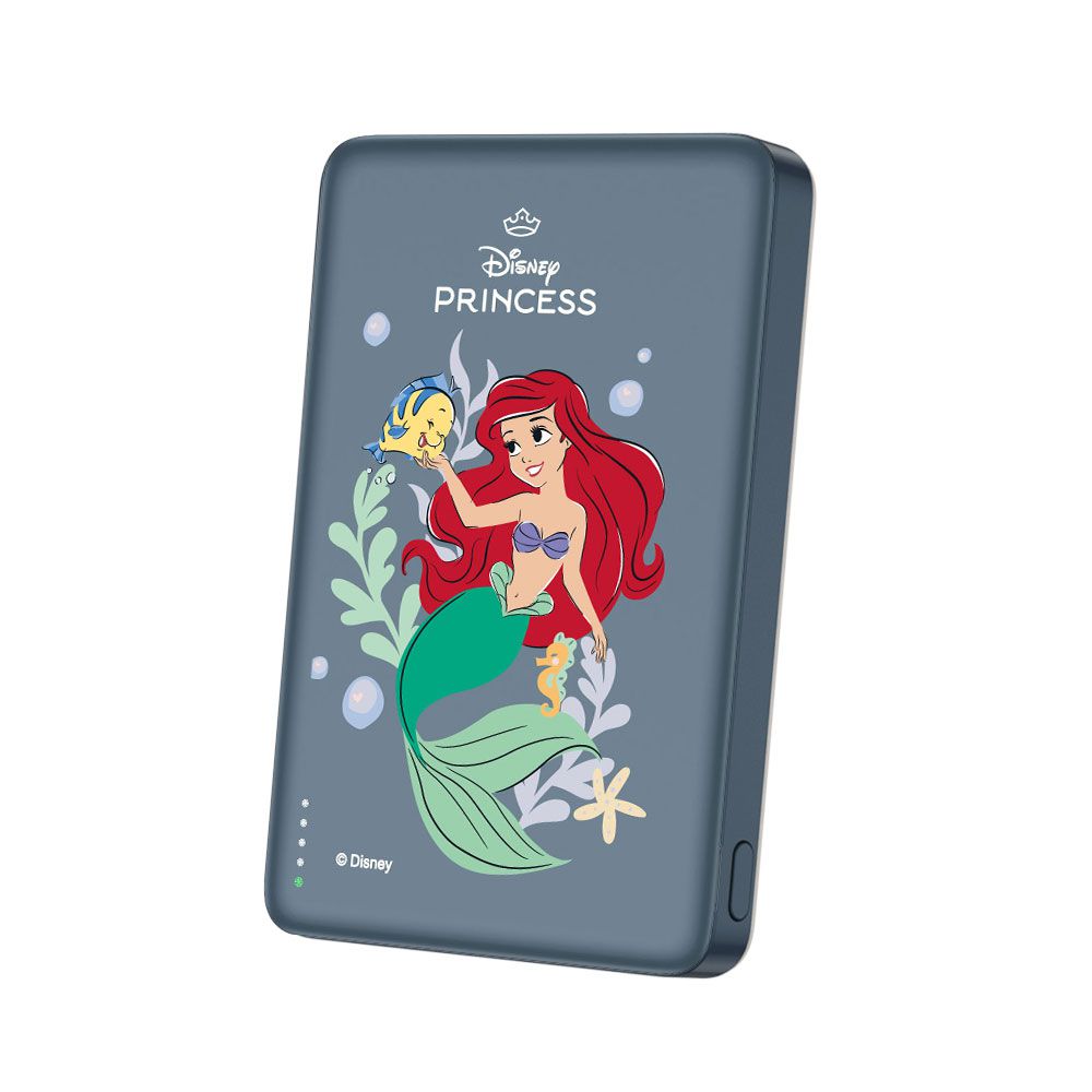 ✂附wh貼紙 迪士尼 20W PD超薄磁吸無線快充行動電源 10000mAh-小美人魚