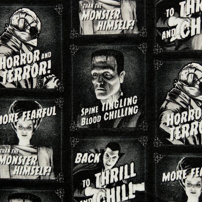 英國 SLEEP NO MORE - 100% 有機棉長袖包屁衣-環球怪物聯名/黑白人像 (1.5-2 Y)