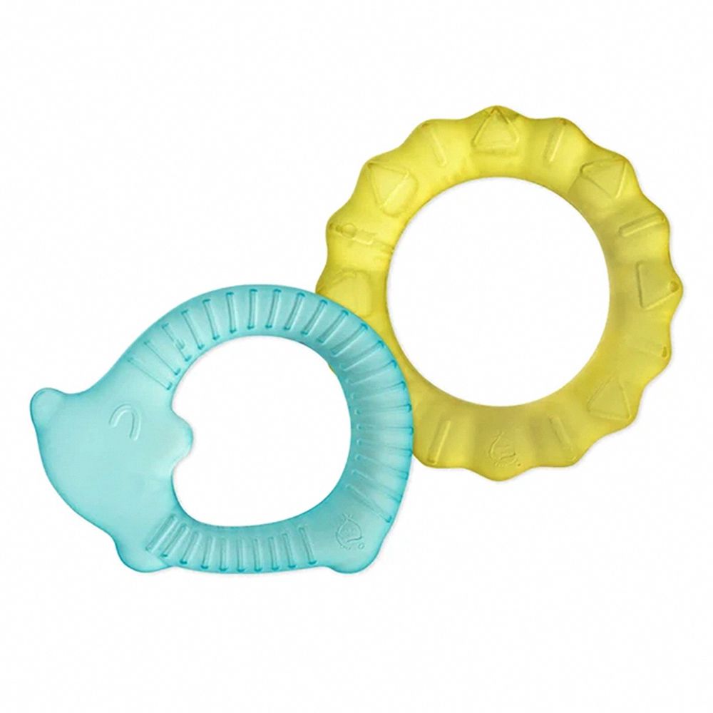 美國 green sprouts - 小綠芽冰鎮冷凍型按摩/舒緩疼痛固齒器_動物造型2入組-刺蝟寶寶