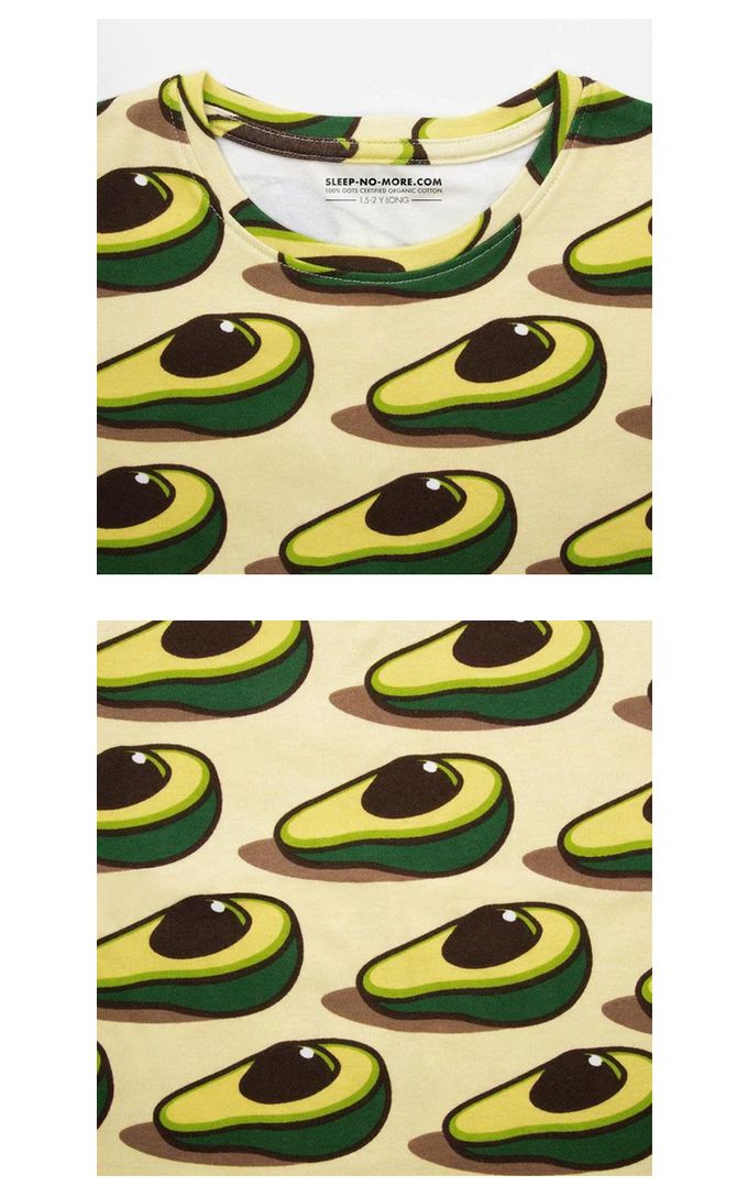 英國 SLEEP NO MORE - 100% 有機棉 兒童圓領長袖上衣-酪梨