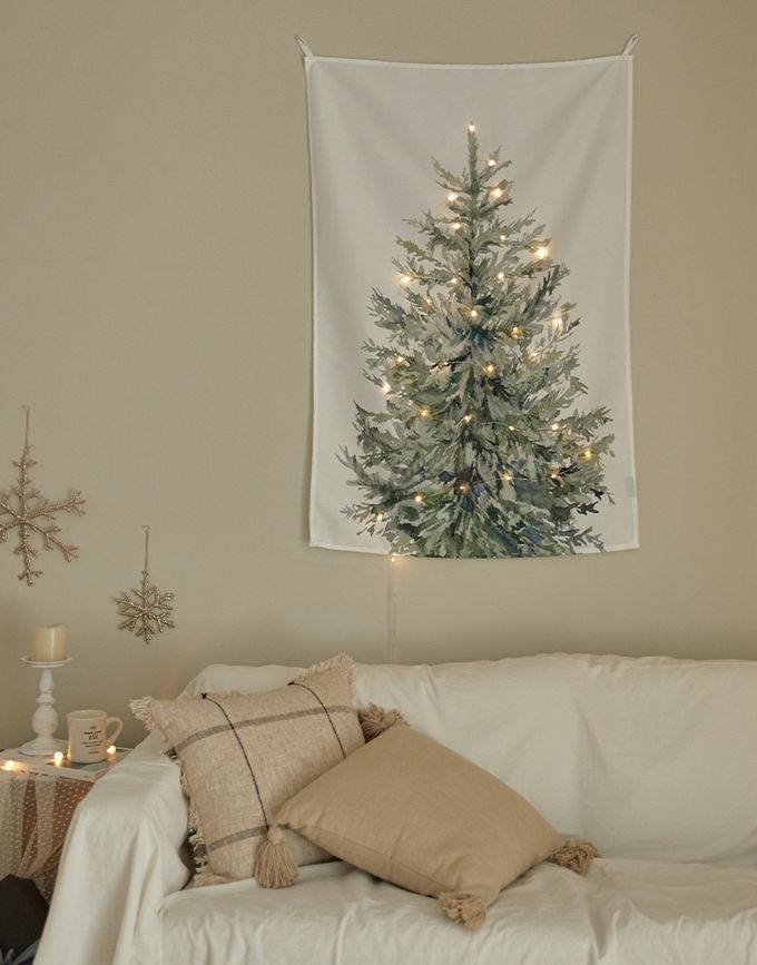 韓國 Bebe Deco - DIY聖誕樹/聖誕壁飾燈(布)-聖誕樹 (67X100cm)