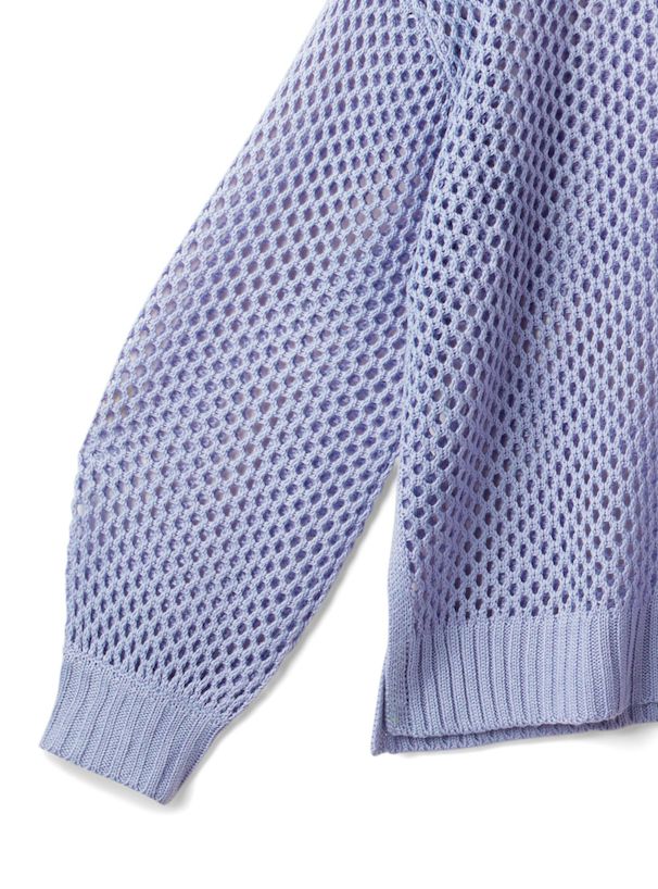 日本 GRL - 時尚鉤針洞洞罩衫/上衣-黃 (F)