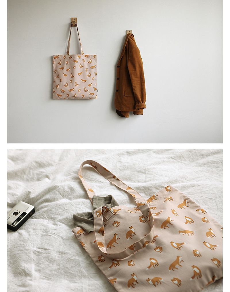 韓國製 - 牛津布環保袋/購物袋-花花世界 (41X43cm)