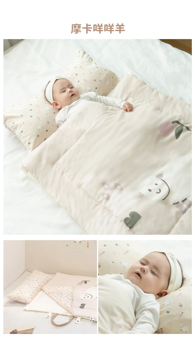 韓國 Han's Pumpkin - 366days Micro Fiber 防蹣抗菌雙面兒童三件式睡袋組-栗香松鼠