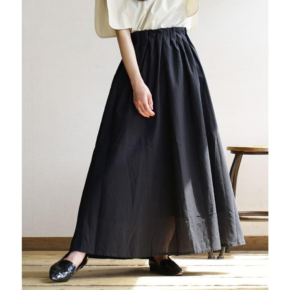 日本 zootie - 100%棉 透氣修身百搭長裙-黑