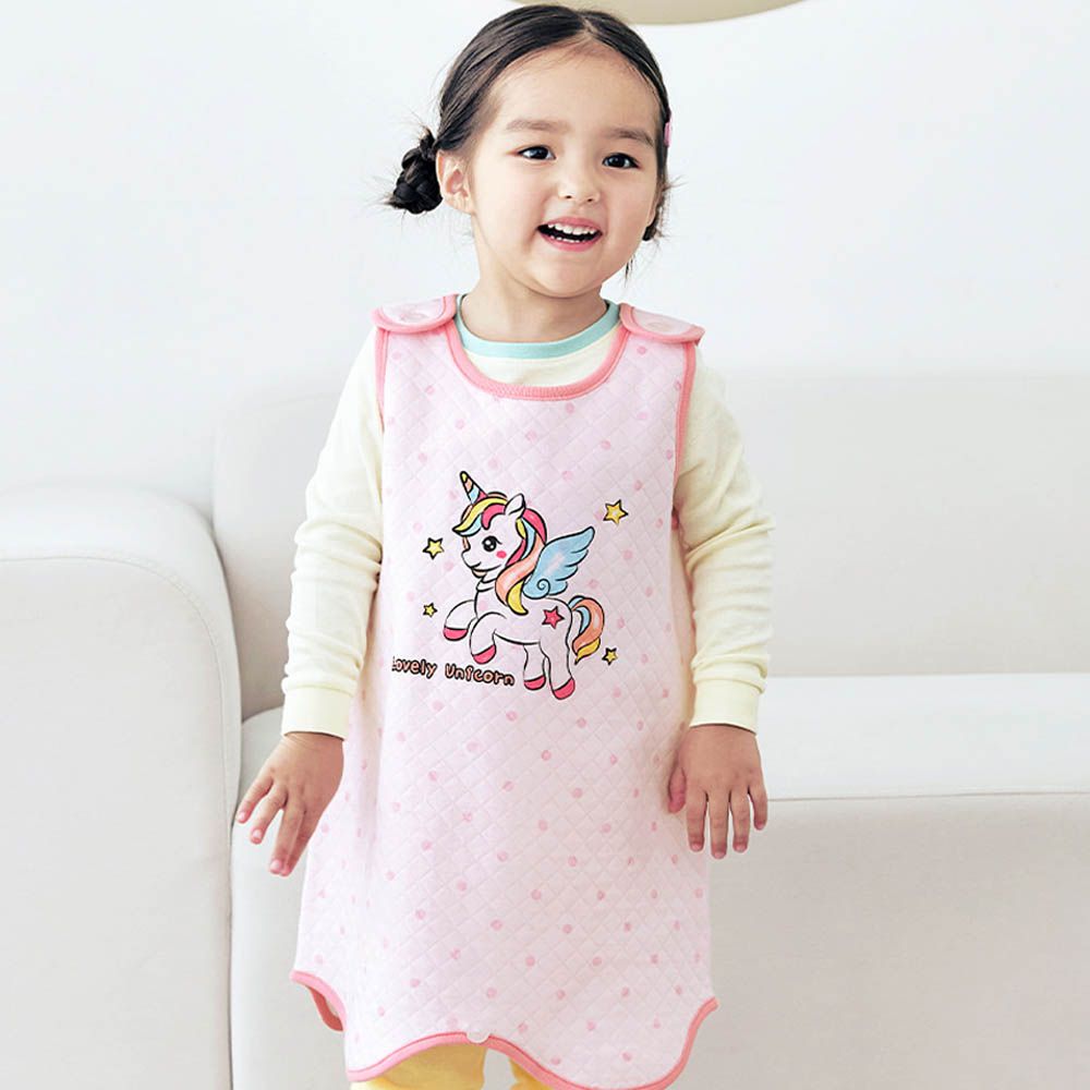 保暖三層絎縫棉防踢被-星星獨角獸