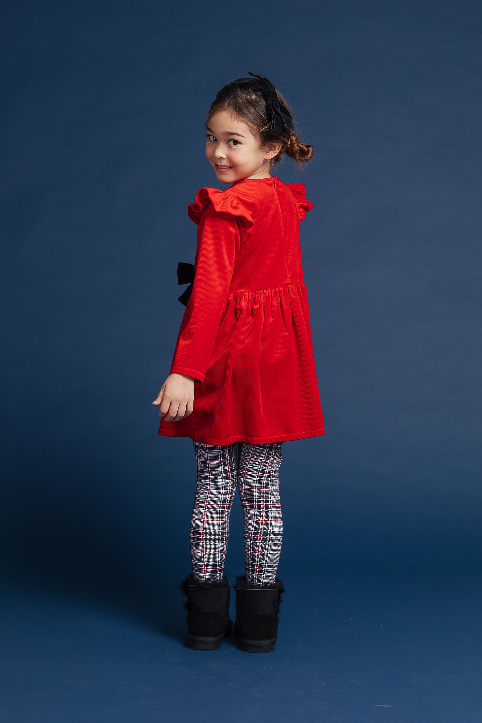 Love, Charlotte - 大蝴蝶結紅洋裝-大蝴蝶結紅色洋裝-內含洋裝+髮夾+內搭褲