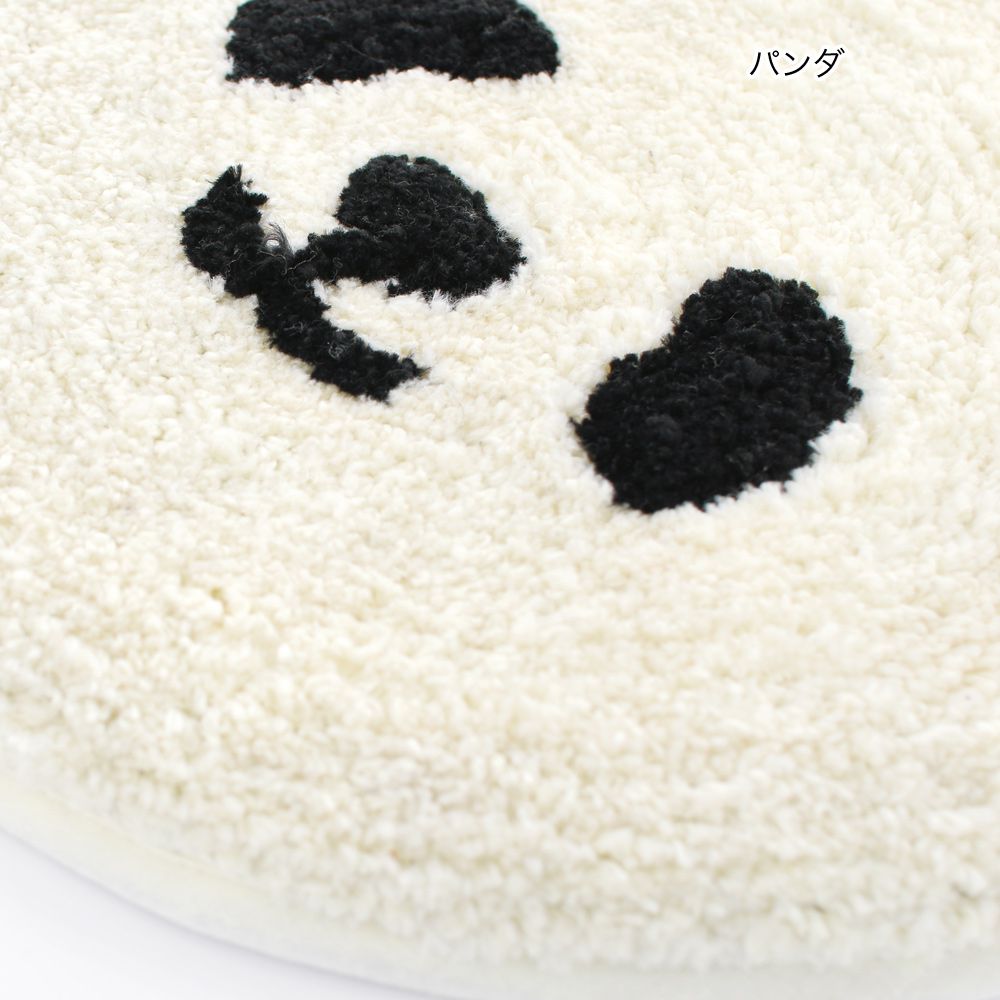 日本 TOMO - 可愛柔軟圓型坐墊/椅墊-熊貓-黑白 (約φ33cm)