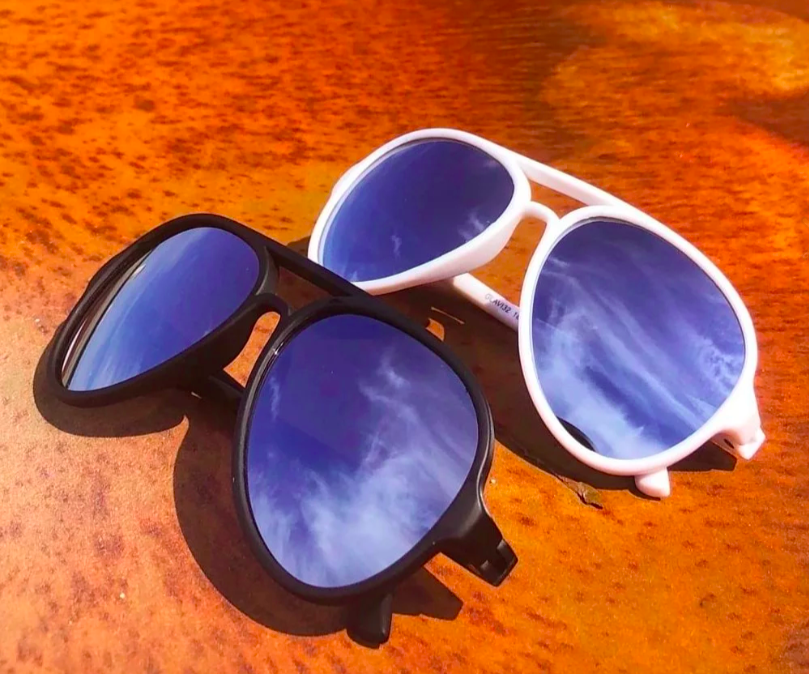 美國 Hipsterkid - 抗UV偏光時尚嬰幼兒童太陽眼鏡(附固定繩)-飛行員黑