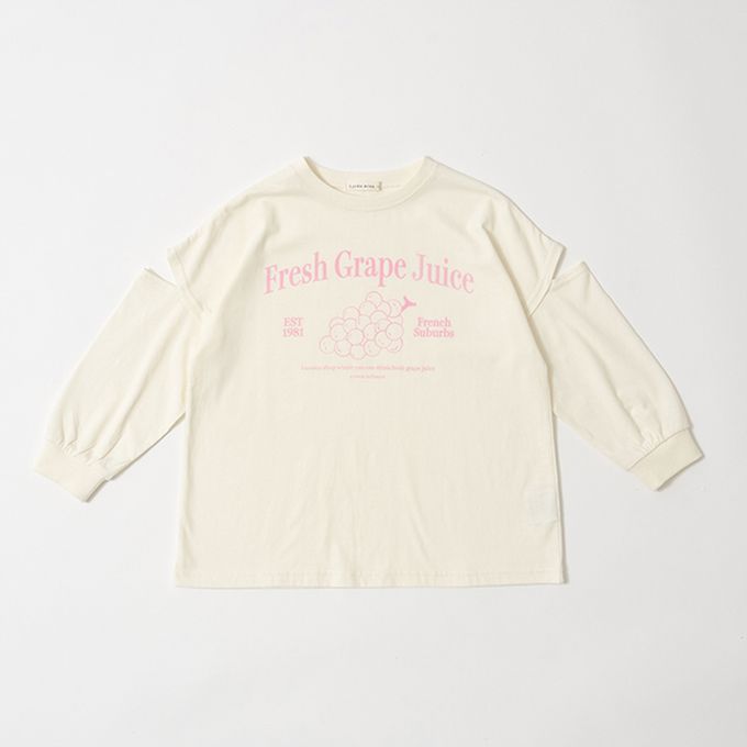 日本 Lycee mine - 休閒印花寬版開口長袖上衣-LOVLEY-薄荷綠