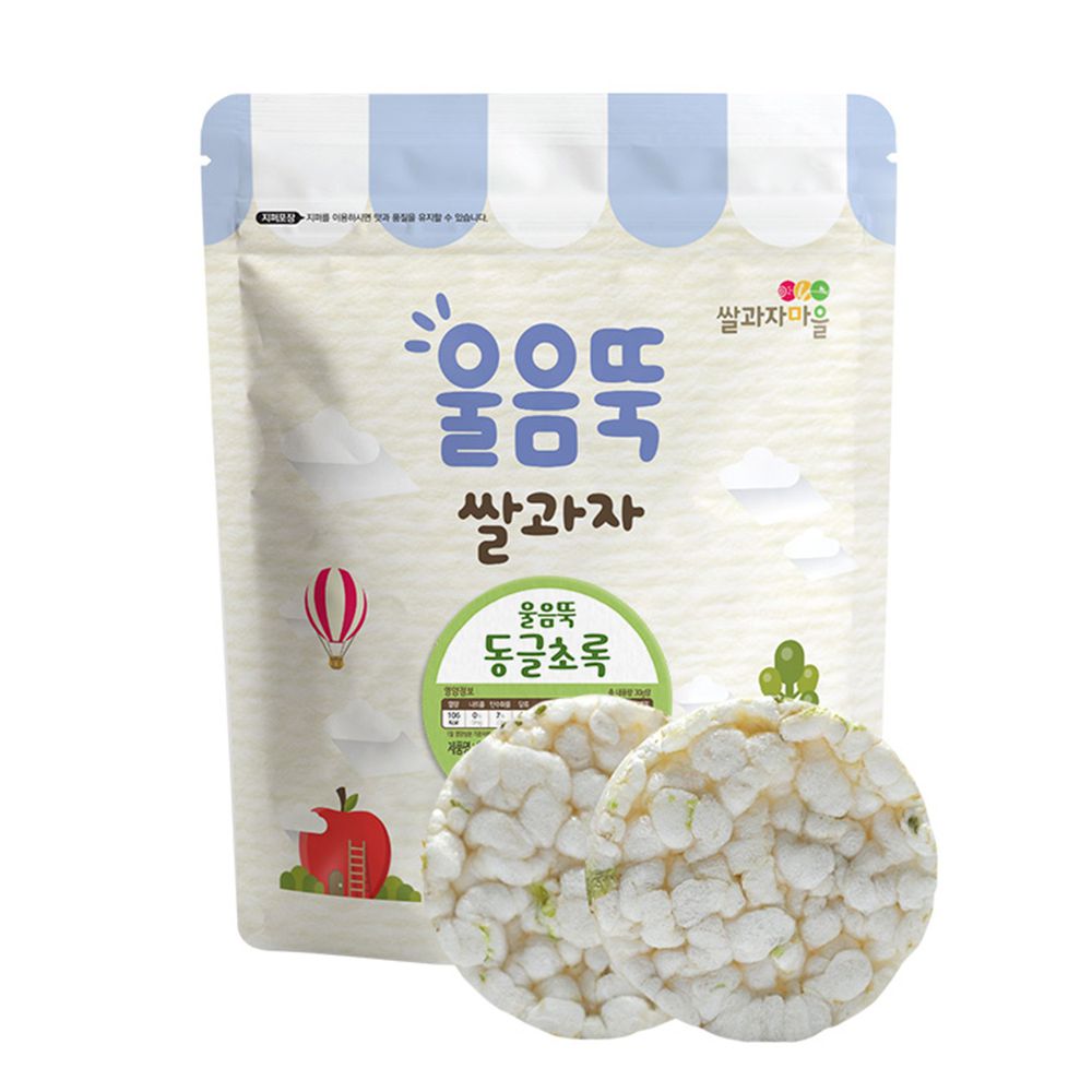 韓國SSALGWAJA米餅村 - 寶寶磨牙米餅-綠米-綠米-30g/包